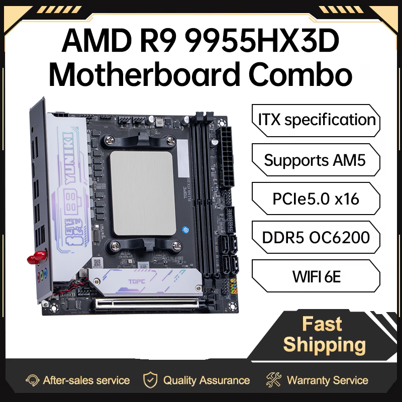 X870E Atx Motherboard - TOPC AMD Ryzen 9 9955HX3D Motherboard