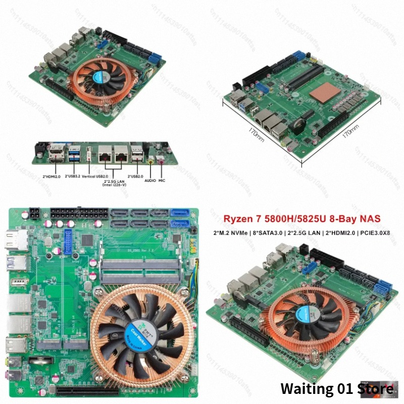 Mini Itx Dual 2.5G Nas Motherboard - Compatible With Topton AMD Ryzen 7