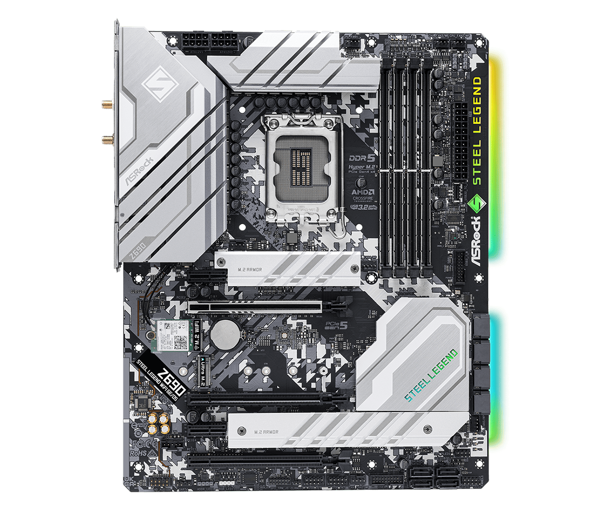 ASROCK Z690 Steel Legend WiFi  - X870E Atx Motherboard 评论和价格